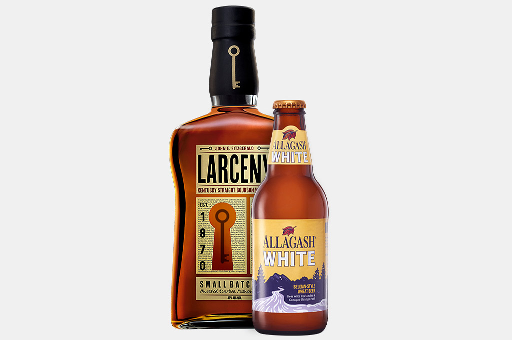 Allagash White Wheat Beer and Larceny Small Batch Bourbon Whiskey