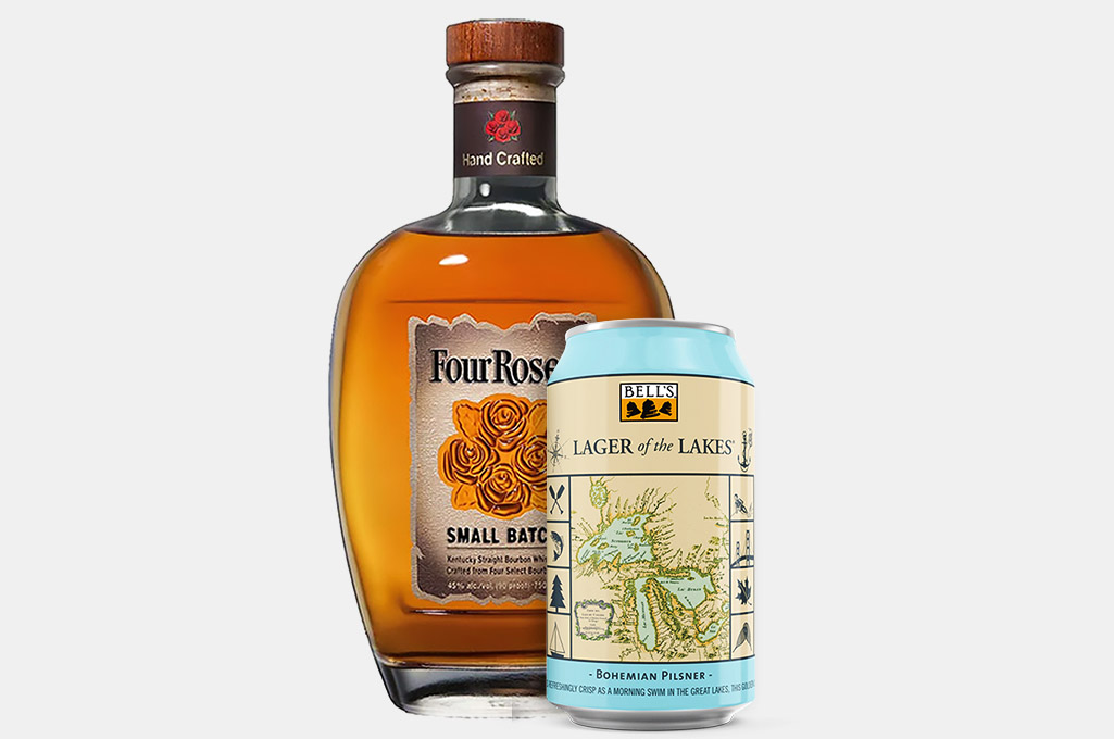 Bell’s Lager Of The Lakes and Four Roses Small Batch Bourbon Whiskey