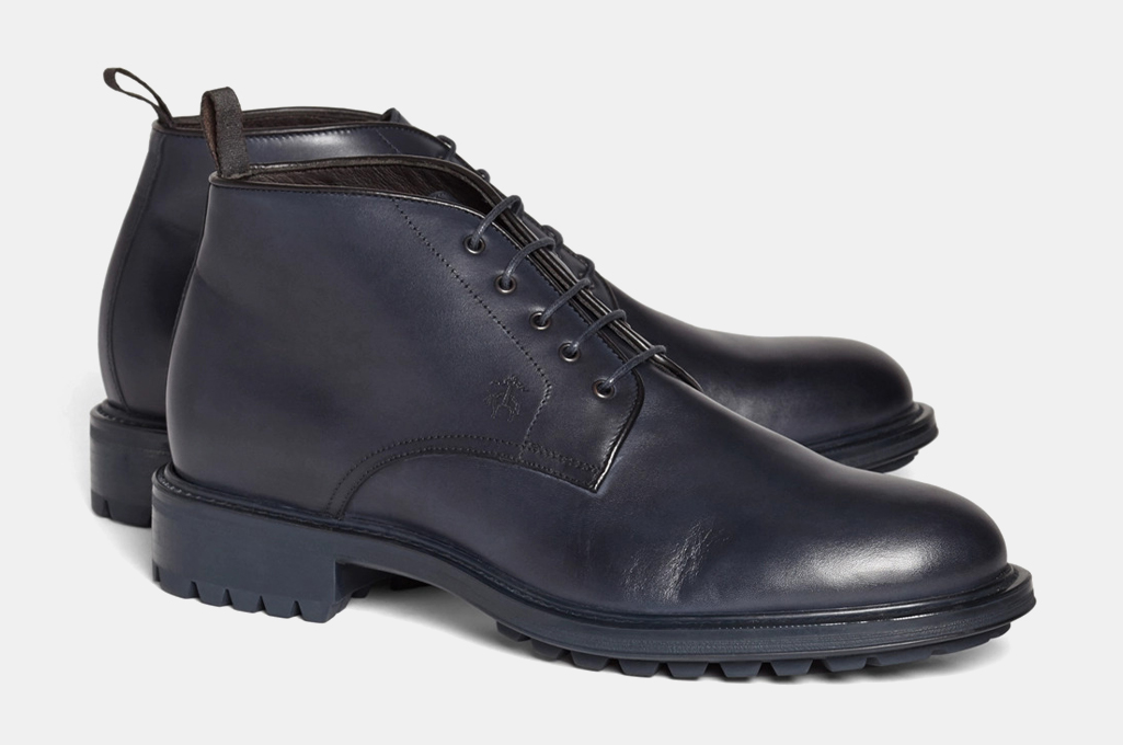 Brooks Brothers 1818 Footwear Lug-Sole Leather Chukka Boots