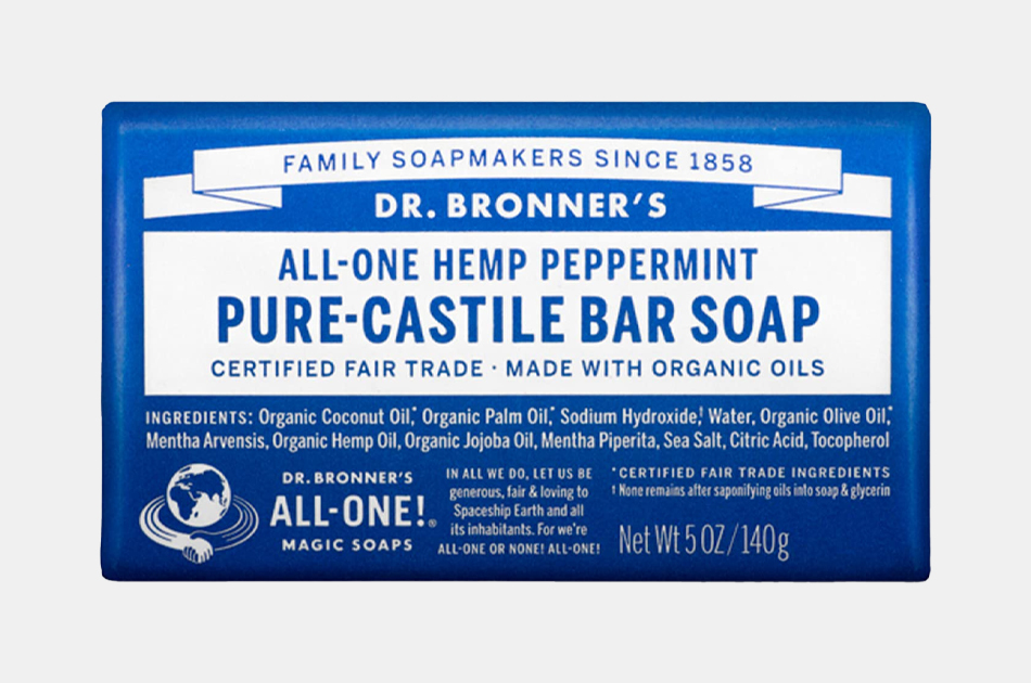 Dr. Bronner's Pure Castile Peppermint Bar Soap