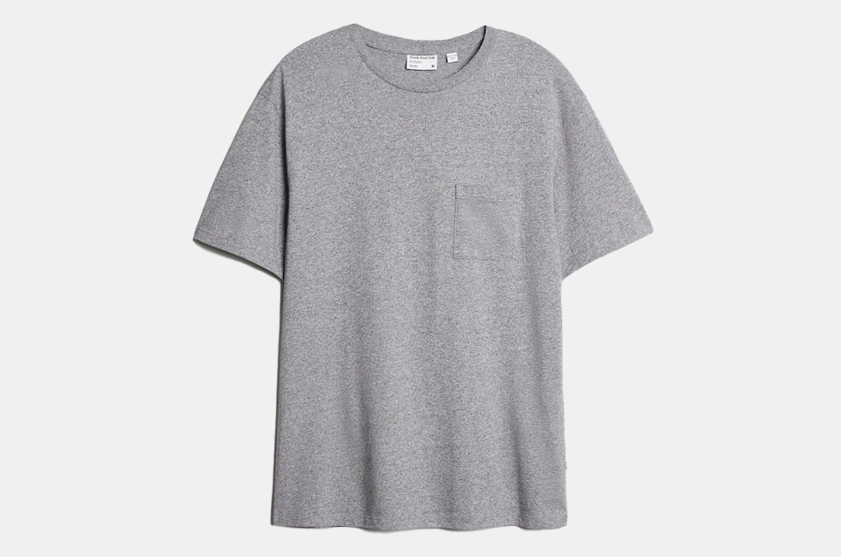 Frank and Oak The Relaxed Essential Tee in Concrete Gray