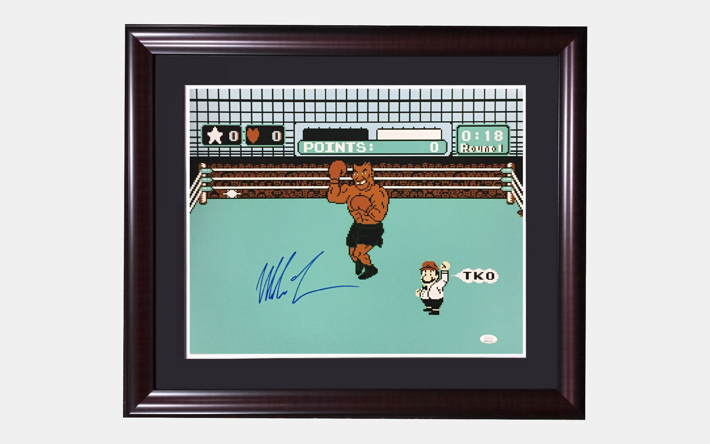 Mike Tyson's Punch-Out Autographed Print