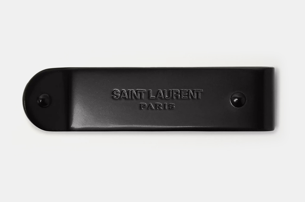 Saint Laurent Logo-Engraved Gunmetal-Tone Money Clip