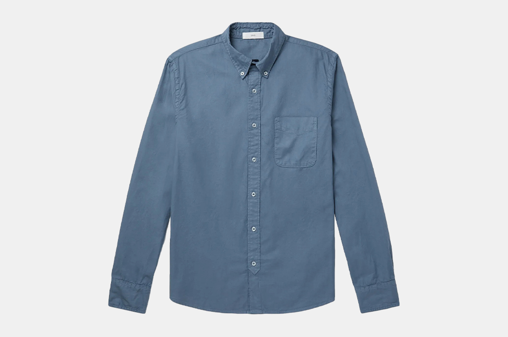Save Khaki United Garment-Dyed Button-Down Collar Cotton Oxford Shirt