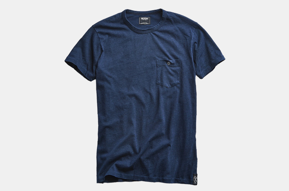 Todd Snyder Indigo Slub Jersey Pocket T-Shirt